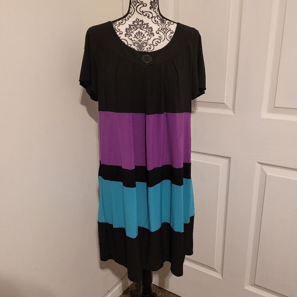 Cato color block tunic top dress‎